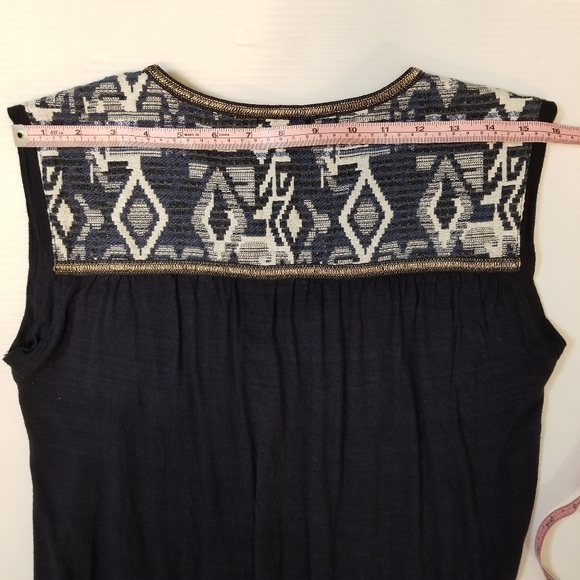 W5 Anthropologie Ikat Jacquard Top - Picture 7 of 11